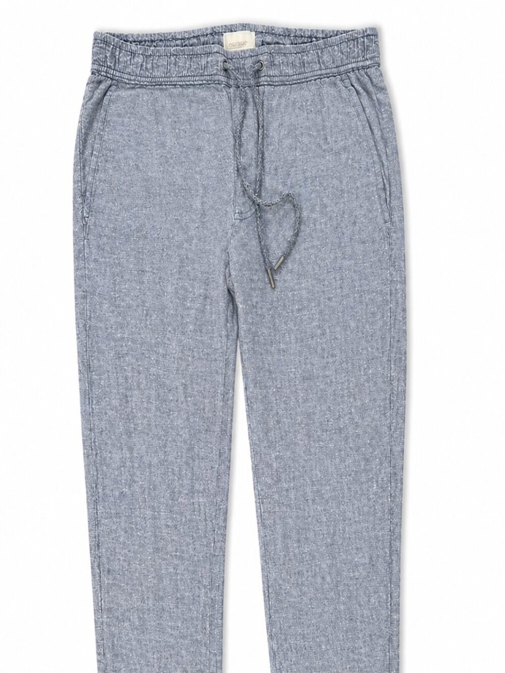 Civil Society Linen Blend Drawstring Pants Blue Gray Relaxed Beach Resort Size S